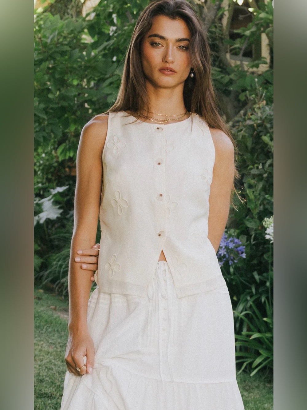 Bohme Andie Embroidered Button Up